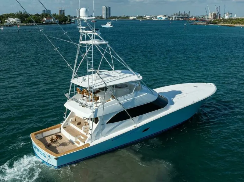 Slide: The Image of Viking 82 BLU FROG -Starboard Aerial Profile 2013 Viking 82 Convertible BLU FROG - 8617900