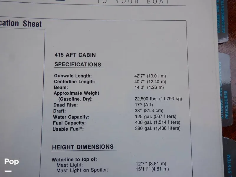 Slide: The Image of Sea Ray 415 Aft Cabin 1988 - 15900615