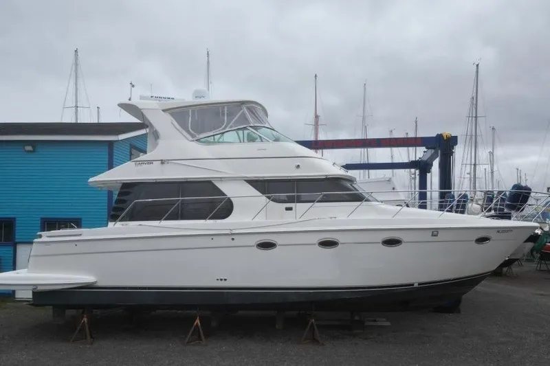 Slide: The Image of Carver Yachts 450 Voyager Pilothouse 2004 - 2