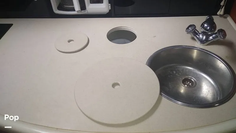 Slide: The Image of Stainless Galley Sink, Waste Basket Access - 12193697