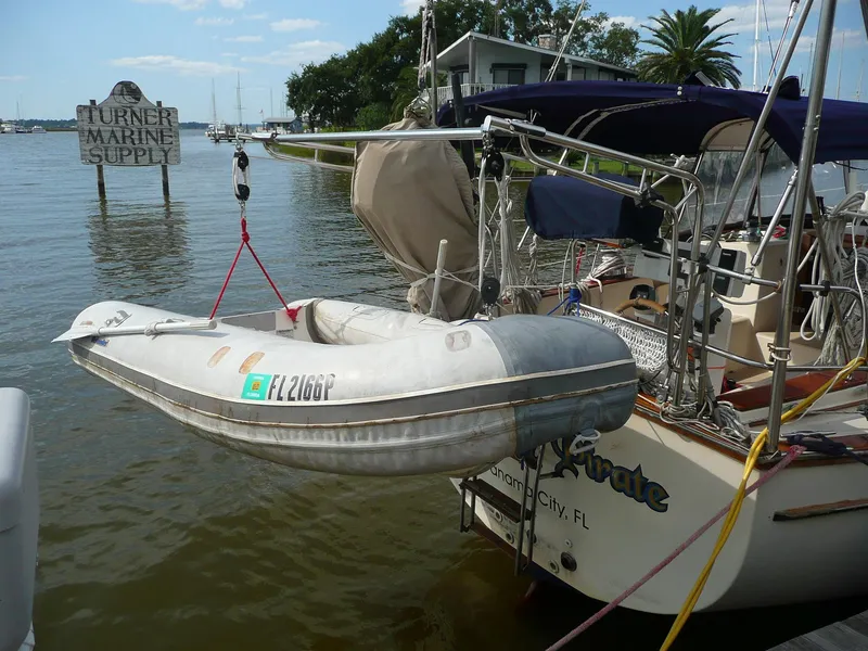Slide: The Image of Dinghy on davits - 4