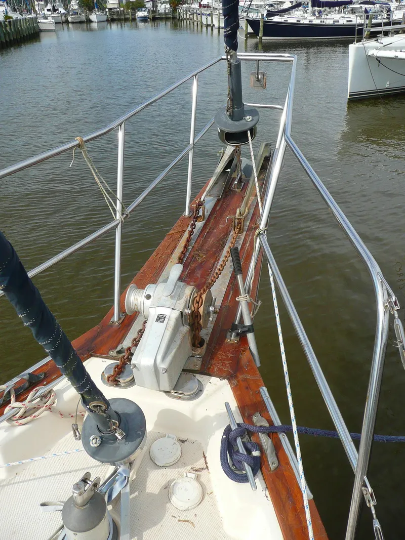 Slide: The Image of Bow sprite w/anchor roller and windlass - 6