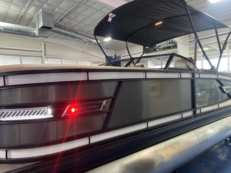 Slide: The Image of Godfrey Pontoons AquaPatio 256 SBW Twin 2024 - 4