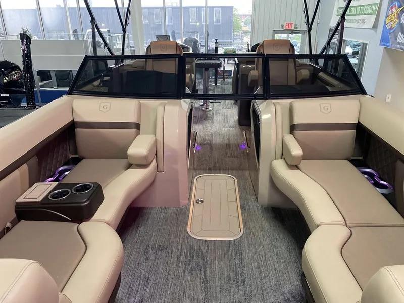 Slide: The Image of Godfrey Pontoons AquaPatio 256 SBW Twin 2024 - 13
