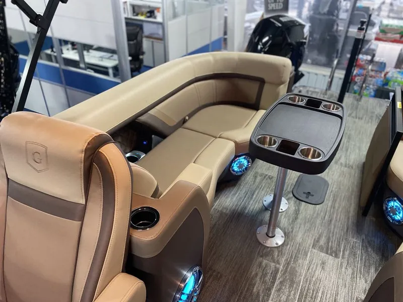 Slide: The Image of Godfrey Pontoons AquaPatio 256 SBW Twin 2024 - 25