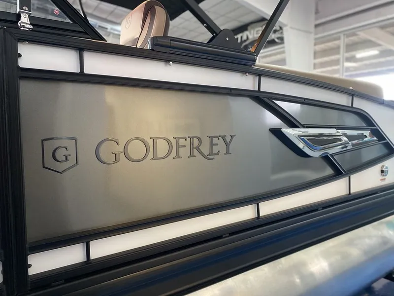 Slide: The Image of Godfrey Pontoons AquaPatio 256 SBW Twin 2024 - 3