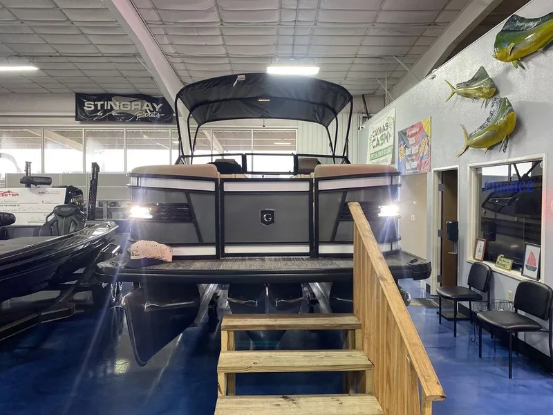 Slide: The Image of Godfrey Pontoons AquaPatio 256 SBW Twin 2024 - 1
