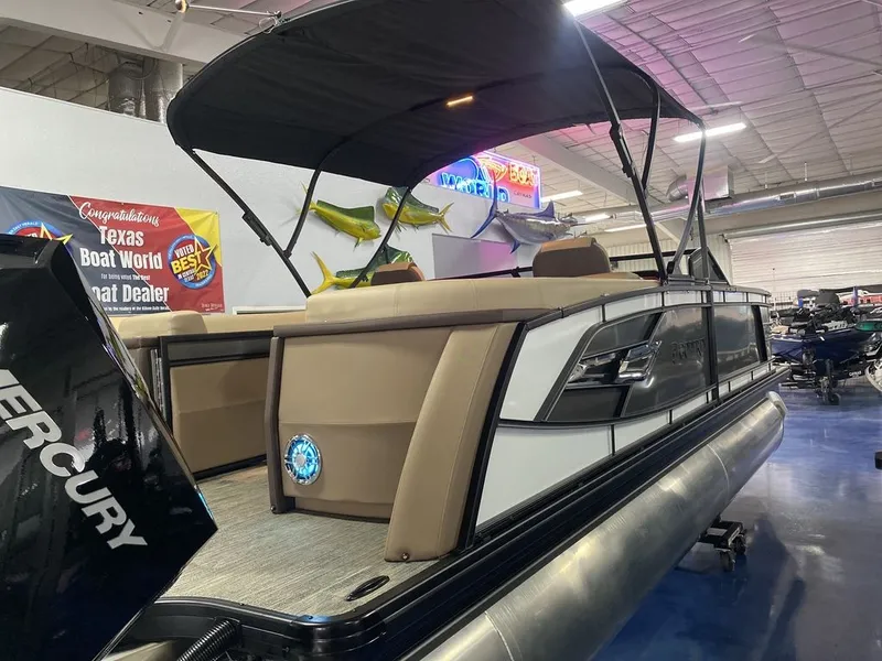 Slide: The Image of Godfrey Pontoons AquaPatio 256 SBW Twin 2024 - 8