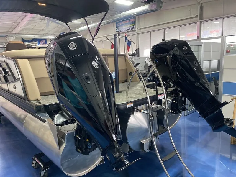 Slide: The Image of Godfrey Pontoons AquaPatio 256 SBW Twin 2024 - 11