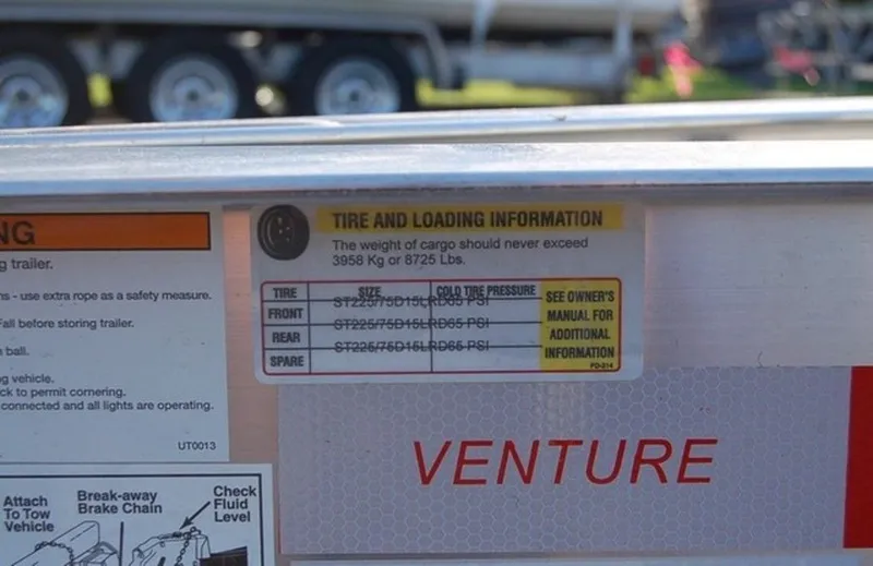 Slide: The Image of Venture Trailers Aluminum Tandem Axle Bunks VATB-8725 2026 - 13