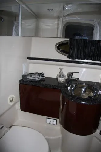 Slide: The Image of Luxurious bathroom in a 2006 Formula 400 Super Sport yacht. - 8