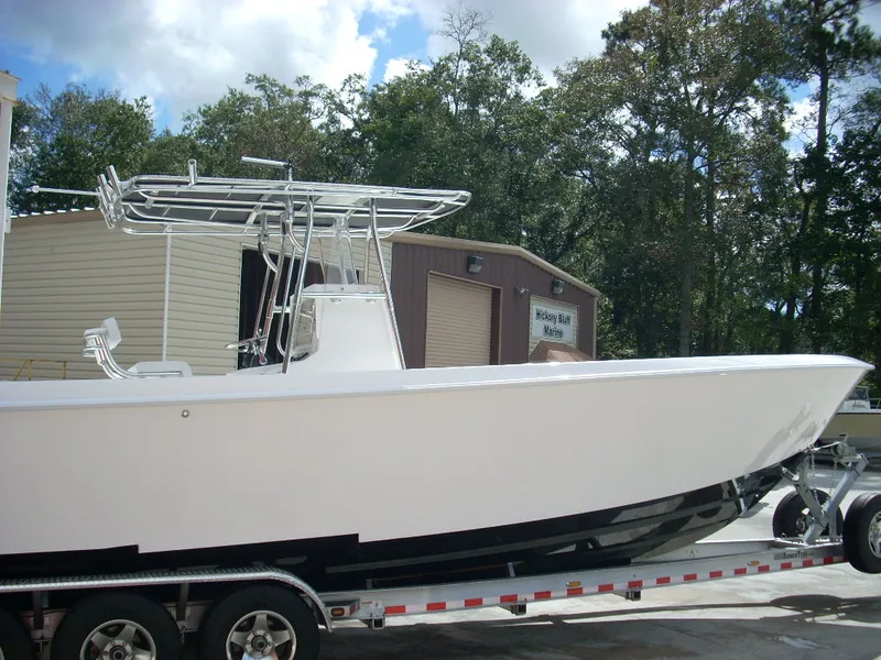 Slide: The Image of 2024 Contender 35 ST STEP HULL boat on trailer at Hickory Bluff Marine. - 6