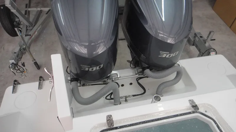 Slide: The Image of 2024 Contender 32 ST with twin Yamaha 300 outboard engines. - 20
