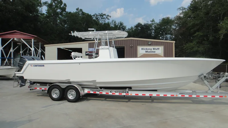Slide: The Image of 2024 Contender 32 ST boat on trailer at Hickory Bluff Marine. - 3
