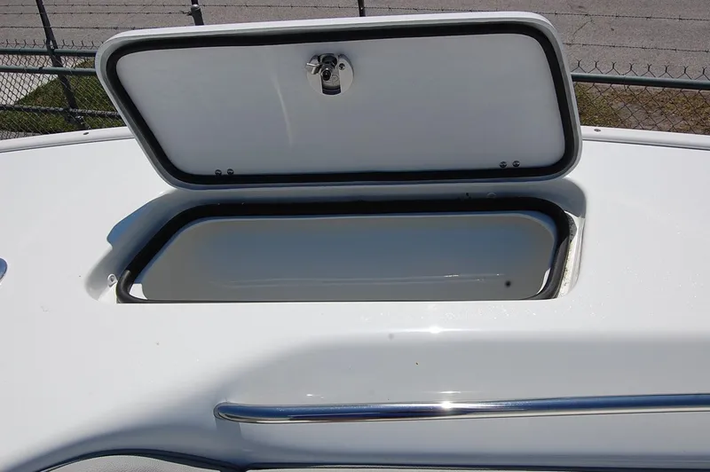 Slide: The Image of Open storage compartment on a 2023 Cape Horn 31T boat. - 13