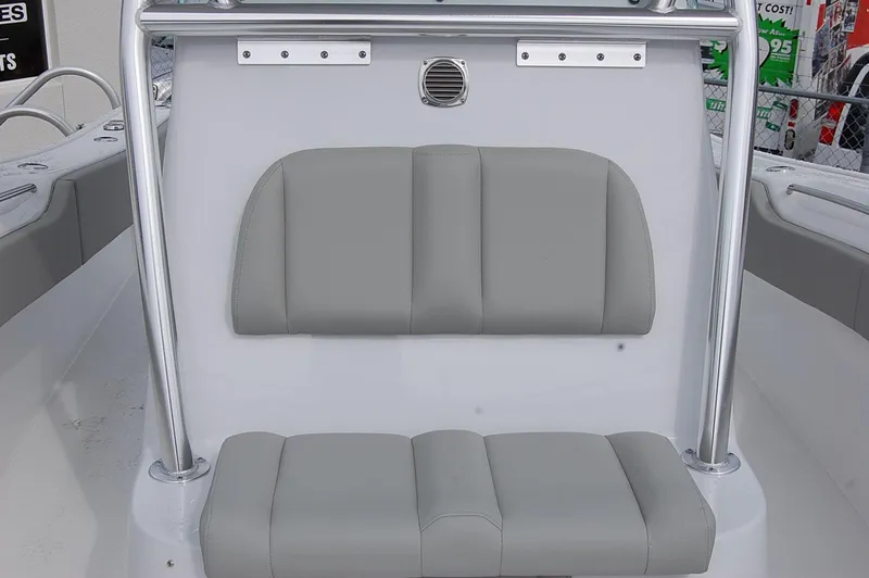 Slide: The Image of 2023 Cape Horn 31T boat with gray cushioned seating. - 6