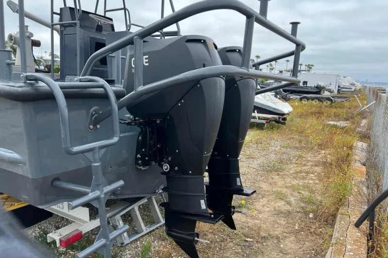 Slide: The Image of SeaArk 35 Aluminum Work Boat with A-Frame 2004 - 2