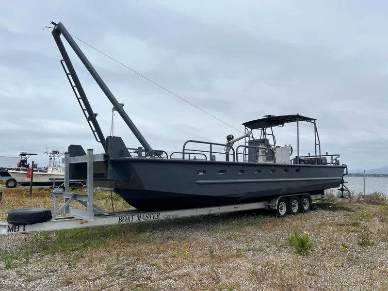 Slide: The Image of SeaArk 35 Aluminum Work Boat with A-Frame 2004 - 1