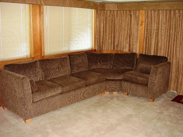 Slide: The Image of Brown sectional sofa in a 2005 Starlite Multi Owner Houseboat living area. - 5