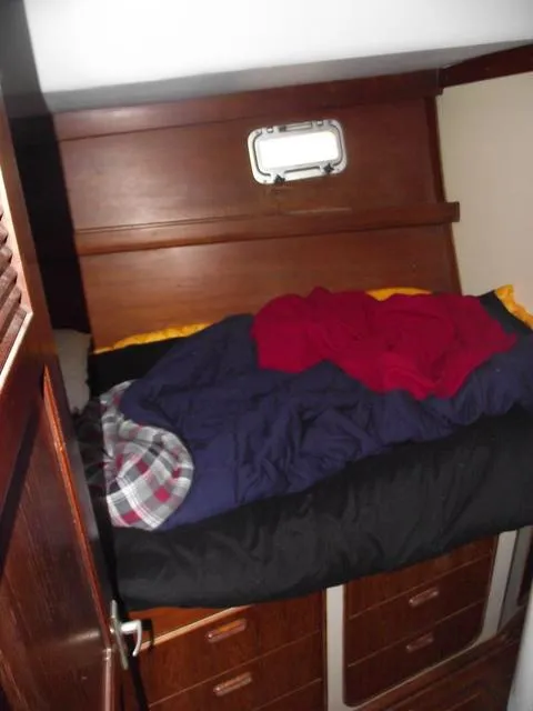Slide: The Image of Interior of a 1984 Irwin Center Cockpit yacht with sleeping area. - 25