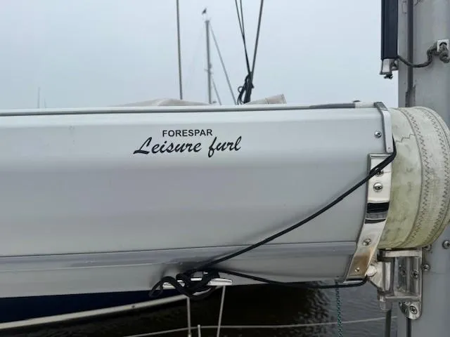 Slide: The Image of Forespar Leisure Furl system on a 2003 Wauquiez Centurion 45s sailboat. - 10