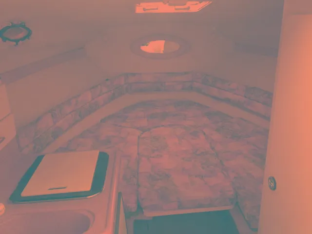 Slide: The Image of V-berth set up as bed - 18