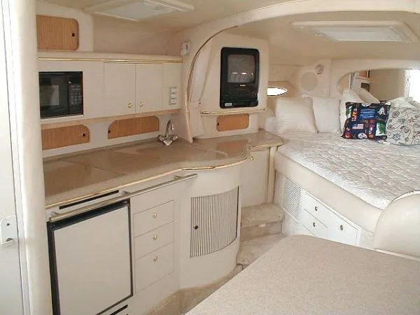Slide: The Image of Interior of Sea Ray Sundancer 310 yacht, year 2000. - 10