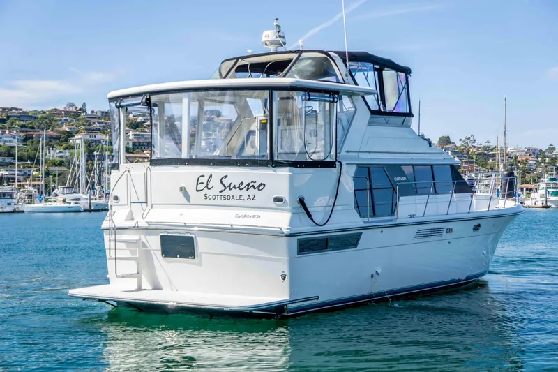 Slide: The Image of Carver Yachts 440 Aft Cabin Motor Yacht 1995 - 4