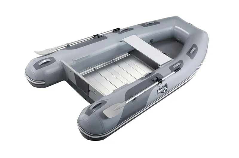 The Image of 2024 Achilles SPD-290E inflatable boat with oars and aluminum floor. - 1