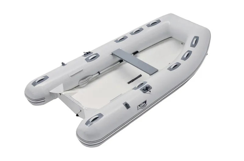The Image of 2024 Achilles HB-350LX inflatable boat, white, top view. - 1