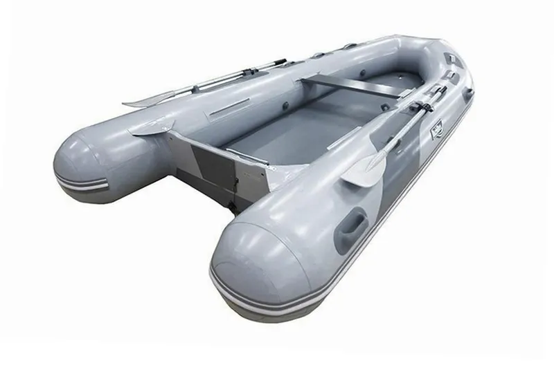 The Image of 2024 Achilles LSI-330E inflatable boat, gray, side view. - 1