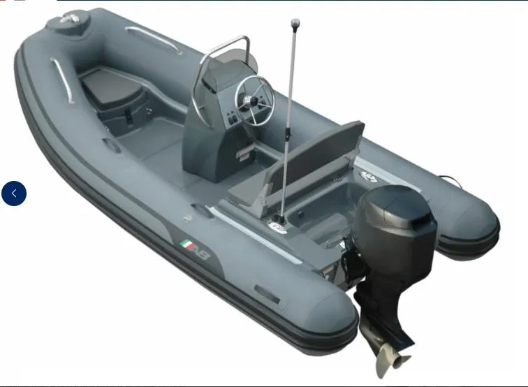 Slide: The Image of 2024 AB Inflatables Oceanus 12 VST inflatable boat with outboard motor. - 10