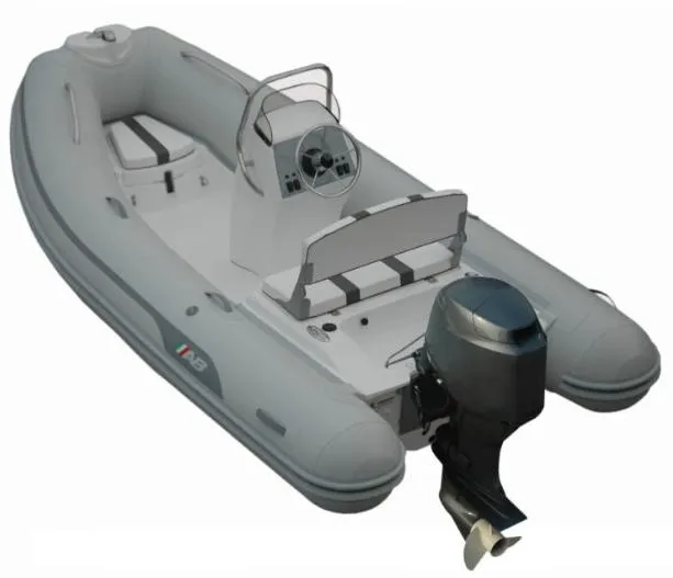 Slide: The Image of 2024 AB Inflatables Oceanus 12 VST inflatable boat with outboard motor. - 8