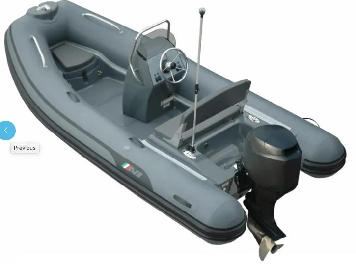 Slide: The Image of 2024 AB Inflatables Oceanus 12 VST inflatable boat with outboard motor. - 9