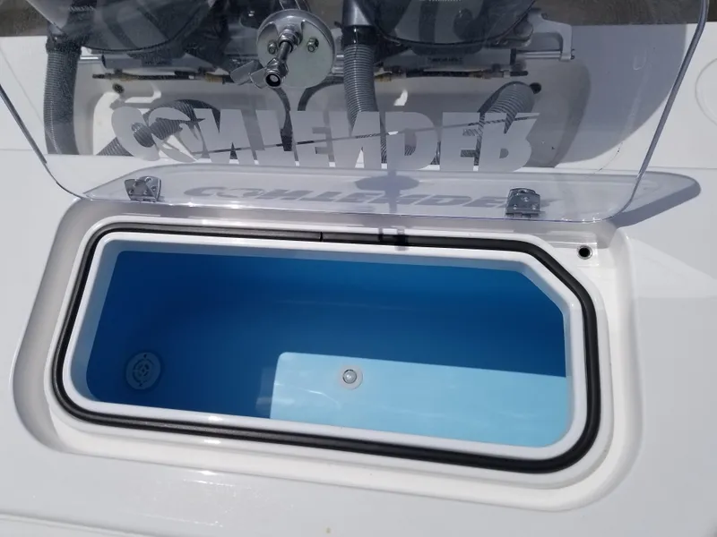 Slide: The Image of 2024 Contender 25 Tournament livewell with open lid. - 14