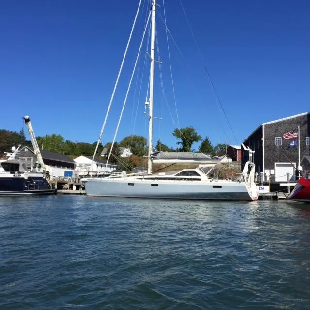 The Image of Sailboat docked at marina, Lyman Morse Farr Racer-Cruiser, 2026 model. - 0