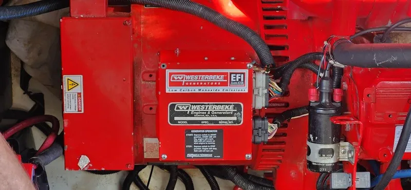 Slide: The Image of Westerbeke EFI engine generator in a 2005 Stardust Cruisers Multi Owner Houseboat. - 10