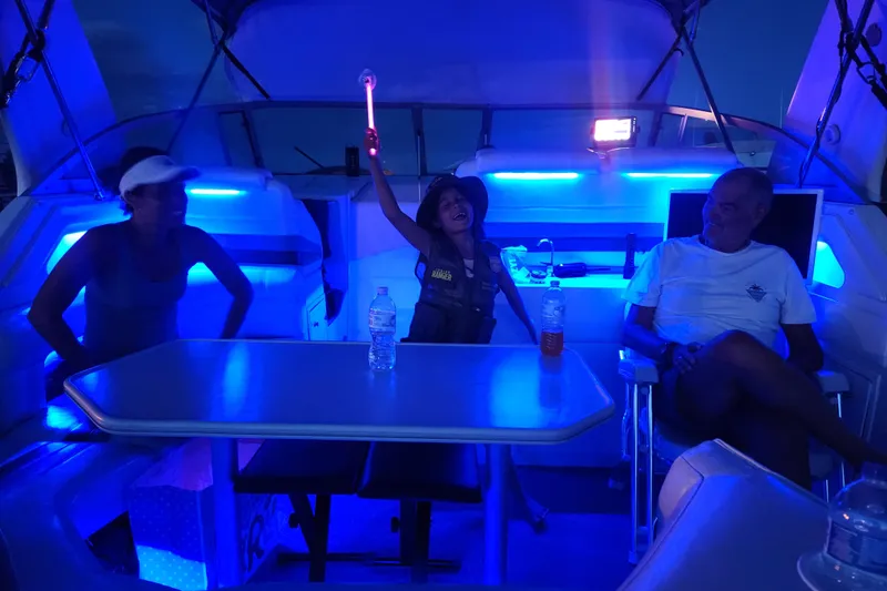 Slide: The Image of Bow view of 1994 Cruisers Yachts 3675 Esprit on a scenic lake. - 28