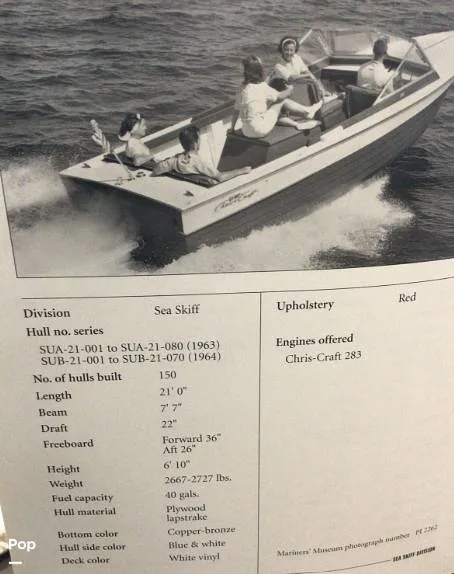 Slide: The Image of Chris-Craft Sea skiff Sportsman 1963 - 15220979