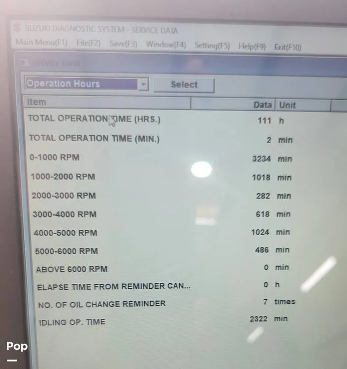 Slide: The Image of Hours Pulled By Local Suzuki Certified Mechanic - 111 Hours - 15489621