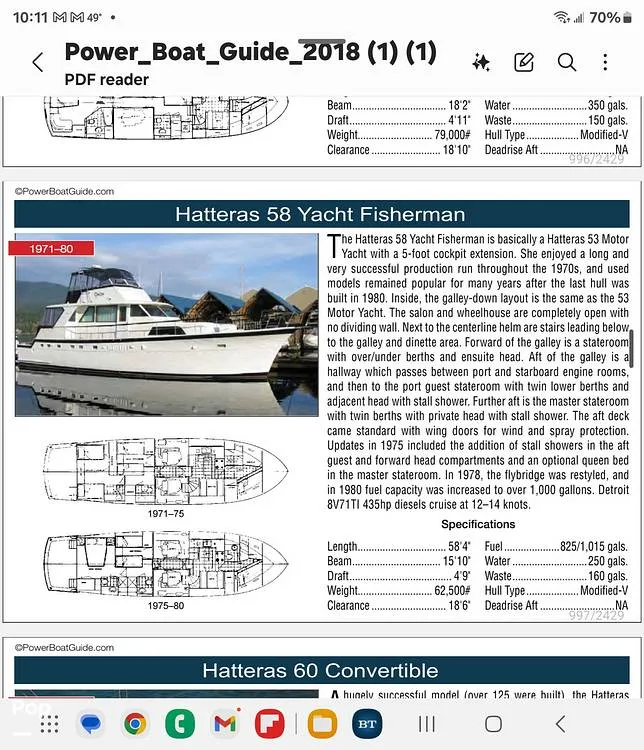 Slide: The Image of Hatteras 58 Yacht Fisherman 1978 - 15425818