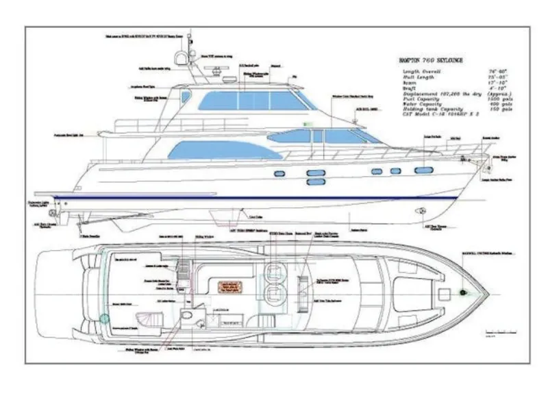 Slide: The Image of Hampton Yachts 760 Sky Lounge Motor Yachts 2014 - 36