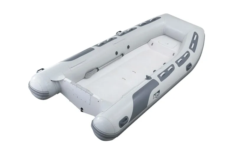 The Image of 2024 Achilles HB-385DX inflatable boat, gray, top view. - 1