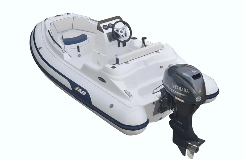 The Image of 2024 AB Inflatables Nautilus 11 DLX boat with Yamaha outboard motor. - 1