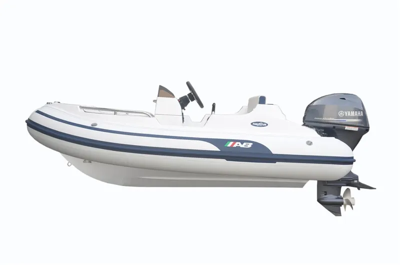 Slide: The Image of 2024 AB Inflatables Nautilus 11 DLX boat with Yamaha outboard motor. - 3
