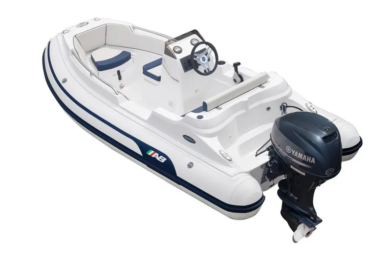 The Image of 2024 AB Inflatables Nautilus 12 DLX boat with Yamaha outboard motor. - 1