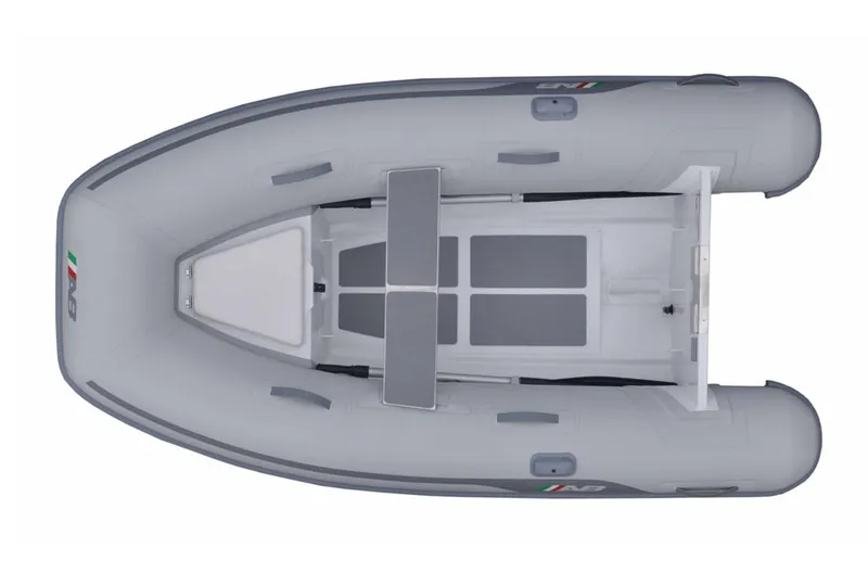 Slide: The Image of 2024 AB Inflatables Lammina 8 AL inflatable boat, top view. - 2