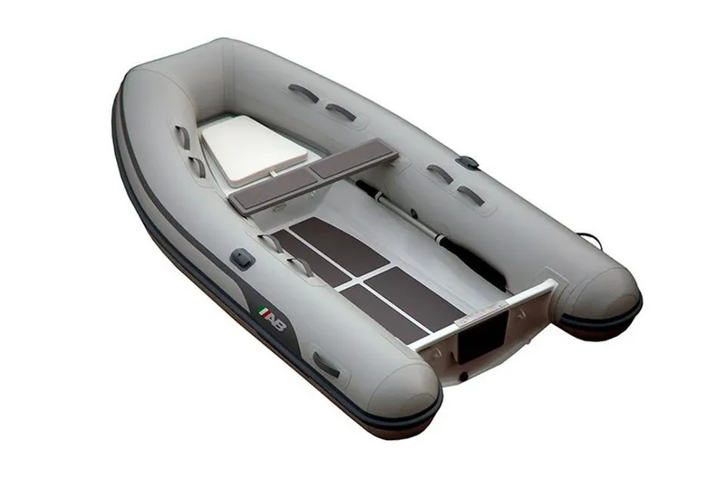 The Image of 2024 AB Inflatables Lammina 10 AL inflatable boat, grey with seating and storage. - 1