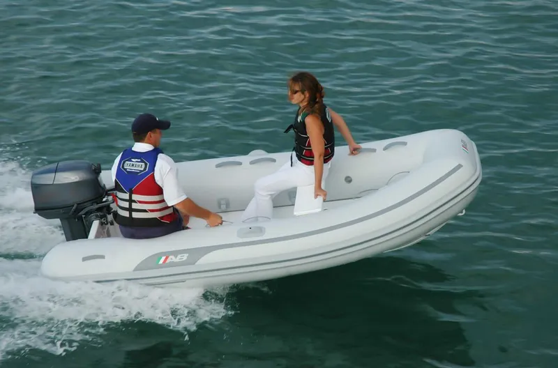 Slide: The Image of 2024 AB Inflatables Lammina 10 AL in action on the water. - 4