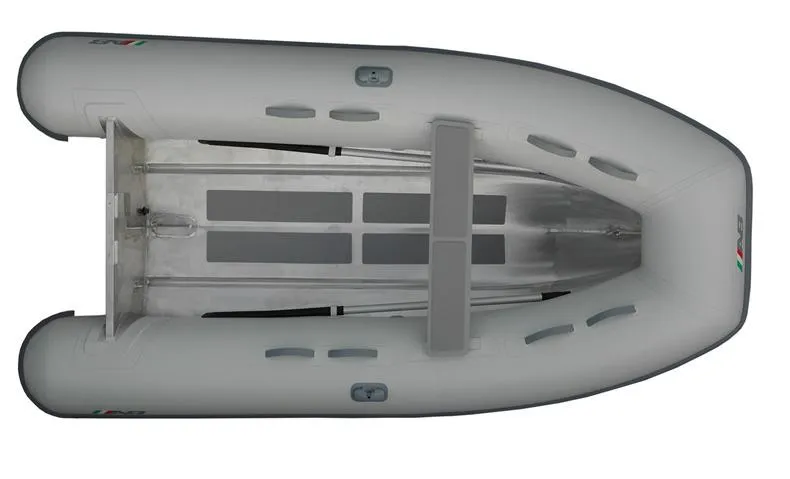 Slide: The Image of 2024 AB Inflatables Lammina 10 UL inflatable boat, top view. - 2